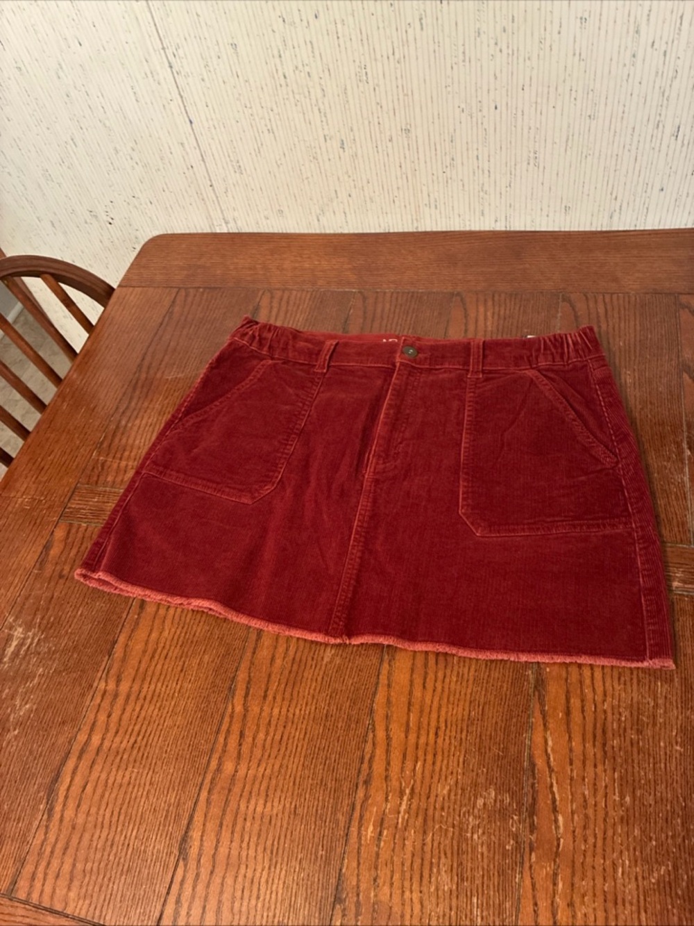 No Boundaries High Rise Corduroy Skirt Women’s XXL (19) Pockets A-Line Rust